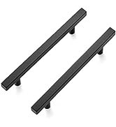 Ravinte 30 Pack 7.38'' Square Cabinet Pulls Matte Black Stainless Steel Kitchen Drawer Pulls Cabi...