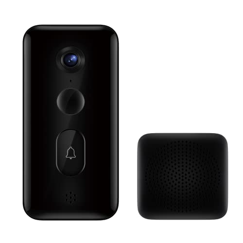 Xiaomi Smart Doorbell 3 - Timbre con monitoreo en tiempo real, 2K, diagonal 180, 4 sensores infrarrojos, detección de movimiento con IA, batería de 5200 mAh