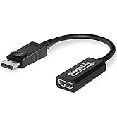 Plugable Active DisplayPort to HDMI Adapter - Connect Any DisplayPort-Enabled PC or Tablet to an ...