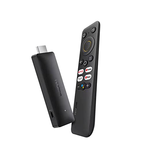 realme 4K Smart TV Stick - Streaming Player con Control Remoto, Asistente de Voz de Google, Google Play Store, Netflix, WiFi, Bluetooth 5.0