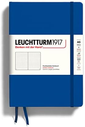LEUCHTTURM1917 - Notebook Hardcover Medium A5-251 Numbered Pages for Writing and Journaling (Royal Blue, Dotted)