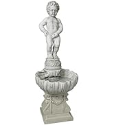 Design Toscano NG33505 Complete Manneken Pis Peeing Boy Water Fountain Garden Decor with Base Out...