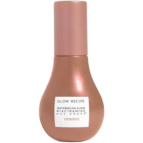 Glow Recipe Hue Drops Face Serum - Glow Bronzing Drops + Tinted Serum to Brighten & Hydrate - Skincare Makeup Primer & Highlighter to Blur Pores for a Glowy, Even Skin Tone - Sunglow (30ml)