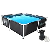 Lark 7' x 24" Square Metal Frame Above Ground Pool with 530 Gallon Filtration Pump