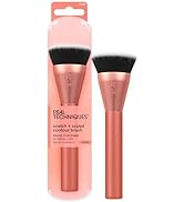 Real Techniques Snatch + Sculpt Contour Makeup Brush, For Liquid & Cream Contour & Bronzer, Flat ...