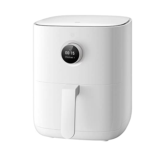 Xiaomi Mijia Smart Air Fryer - Freidora Sin Aceite, Capacidad 3.5 L, regulable 40-200, Apagado automático, con Recetas, Pantalla OLED, 1500W, Asistente de voz Google y Alexa integrado. (Color Blanco)