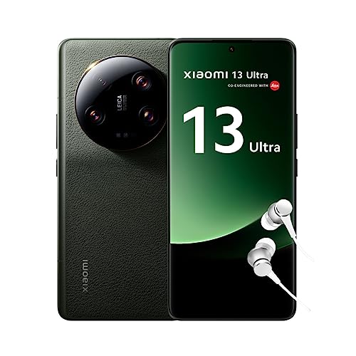 Xiaomi 13 Ultra - Smartphone de 12+512GB, Pantalla de 6,73" AMOLED WQHD+ 120Hz, Snapdragon 8 Gen 2, Cámara Cuádruple Leica, Carga Turbo de 90W, 5000mAh, Verde (Versión ES + 3 años de garantía)