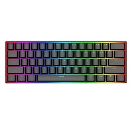 Redragon K630 RGB Dragonborn 60% Teclado Mecánico Gaming - Iluminacion RGB - Compacto - 61 Teclas -TKL - Teclado Gamer para Juegos - Interruptores Marrones -