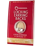 CONNOISSEURS Locking Earring Backs - Earring Backs for Studs - Gold and Silver Earring Backs Kit ...