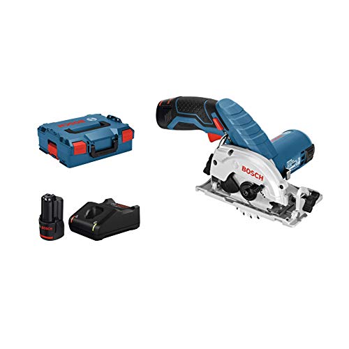 Bosch Professional 12V System GKS 12V-26 - Sierra circular a batería (Ø disco 85 mm, 2 baterías x 3.0 Ah, en L-BOXX)