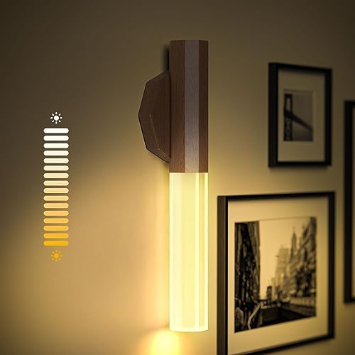 BlueFire Motion Sensor Night Light, Magnetic Wireless Rechargeable Wall Lights,Portable Smart LED Battery Powered Wall Sconce Stick On Lights for Stairway, Bedroom, Kidsroom, Toilet, Cabinet (B)