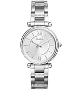 Fossil Carlie Women's Watch with Stainless Steel Bracelet or Genuine Leather Band