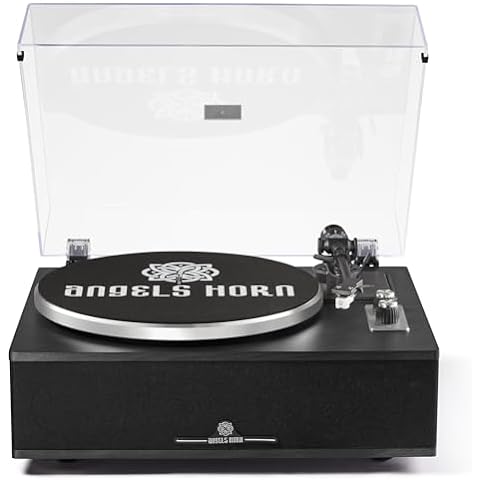 All-in-One Bluetooth Vinyl Record Player - High-Fidelity 2-Speed Turntable with Built-in Speakers - Includes Phono Preamp & Magnetic AT-3600L Cartridge - Black Classic Edition