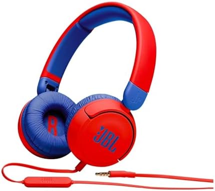 JBL JR 310 - Kids On-Ear Headphones (Red/Blue), Small