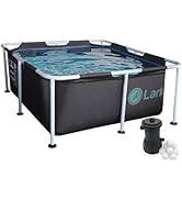Lark 5' x 24" Square Metal Frame Above Ground Pool with 530 Gallon Filtration Pump