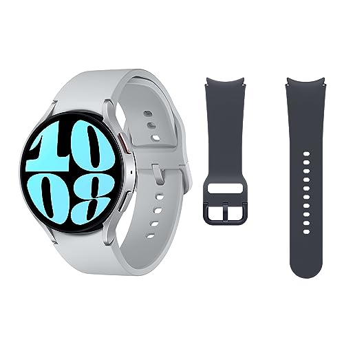 Samsung Galaxy Watch6 Bluetooth, 44 mm + Correa de recambio - Smartwatch, Control de Salud, Seguimiento Deportivo, Plateado (Versión Española)