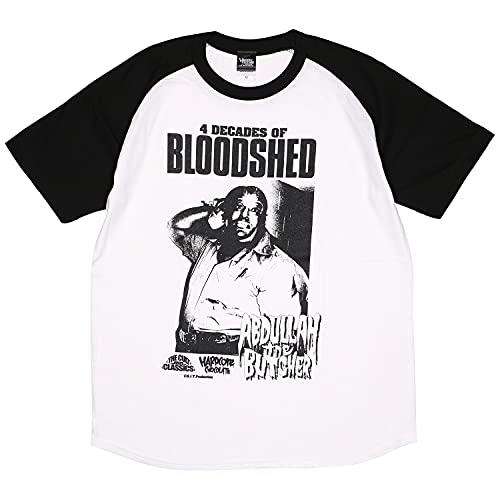 [ハードコアチョコレート] アブドーラ・ザ・ブッチャー 4 DECADES OF BLOODSHED (半袖ラグラン)(SS:TEE)(T-1637-WH) Tシャツ 半袖 カットソー 新日本 全日本 プロレス 国内正規品 M ホワイト