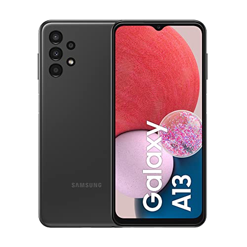 Samsung Galaxy A13 Smartphone Android, pantalla Infinity-V de 6,6 pulgadas, Android 12, 4 GB RAM y 64 GB de memoria interna ampliable, batería 5000 mAh³, Black [Versión italiana]