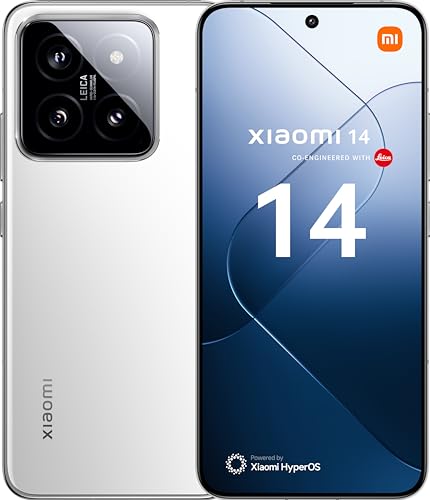 Xiaomi 14 – Smartphone de 12+512 GB, Lentes Leica Summilux, Snapdragon 8 Gen 3, Pantalla AMOLED 6.36'' 120Hz, HyperCharge 90W, Blanco (Versión ES)