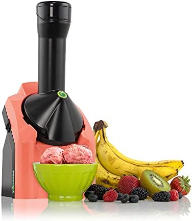 Yonanas 902CR Classic Vegan, Dairy-Free Frozen Fruit Soft Serve Maker, Includes 36 Recipes, 200-Watts, Coral