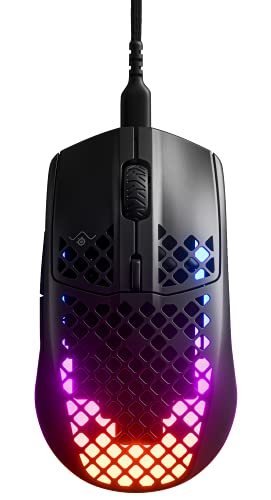 SteelSeries Aerox 3 - Ratón de Gaming Ligero - Sensor Óptico TrueMove Core de 8.500 CPI - Diseño Ligero y Resistente al Agua - Negro