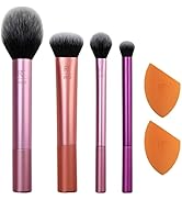 Real Techniques Makeup Brush Set with 2 Sponge Blenders, Multiuse Brushes, For Eyeshadow, Foundat...