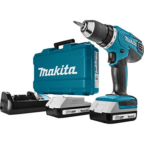 Makita HP457DWE - Taladro Percutor A Bateria 18V Litio-Ion 1.5 Ah