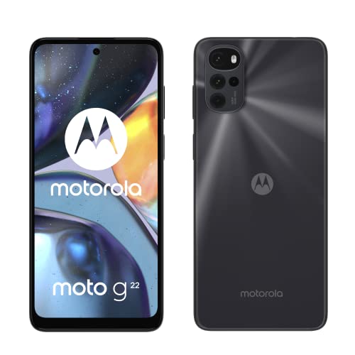 Motorola moto g22 (Pantalla 6.5" 90 Hz Max Vision, sistema de cuatro cámaras de 50MP, Android 12, batería 5000mAh, 4/128GB, dual SIM), negro [Versión ES/PT]