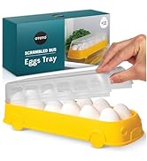 NEW!! Scrambled Bus 12 Egg Holder by OTOTO, Schoolbus Egg Container for Refrigerator, Egg Tray, C...