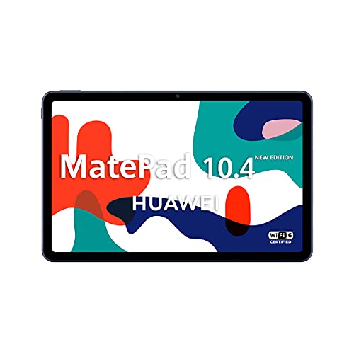 HUAWEI MatePad 10.4 New Edition - Tablet de 10.4" con Pantalla FullHD (WiFi 6, RAM de 4GB, ROM de 64GB, EMUI 10.0, Huawei Mobile Services) - sin servicios de Google preinstalados, Gris Midnight Grey