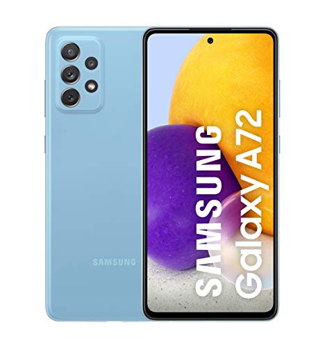 Samsung Smartphone Galaxy A72 con Pantalla Infinity-O FHD+ de 6,7 Pulgadas, 6 GB de RAM y 128 GB de Memoria Interna Ampliable, Batería de 5000 mAh y Carga Superrápida (ES Versión)