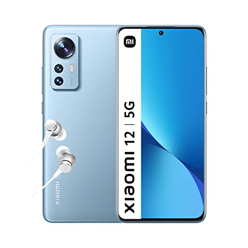 Xiaomi 12 - Smartphone de 8+256GB, Pantalla de 6.28” 120Hz AMOLED, Snapdragon 8 Gen 1, Triple Cámara de 50MP+13MP+5MP, 4500mAh, Blue (Versión ES + 3 años de garantía)