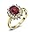 Q-Yellow Gold Plated-garnet