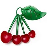 OTOTO Mon Cherry Measuring Spoons & Egg Separator- Valentines Gift for Her, Valentines Gifts- Mea...