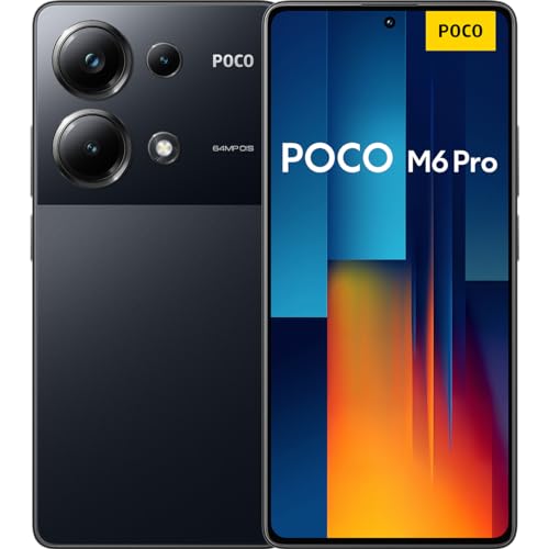 Xiaomi Poco M6 Pro - Smartphone de 8+256GB, Pantalla AMOLED de 6.67” 120Hz FHD+, MediaTek Helio G99-Ultra, Triple cámara de hasta 64MP, 5000mAh, Negro (Versión ES)