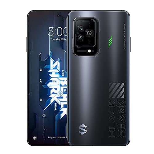 Black Shark 5 [5G] Gaming Smartphone 8+128GB, Pantalla E-Sports de 144Hz 6,67”, Hipercarga 120W, Snapdragon 870, 64MP Cámara, Batería 4650mAh, LPDDR5+UFS3.1, Negro (Versión Global)