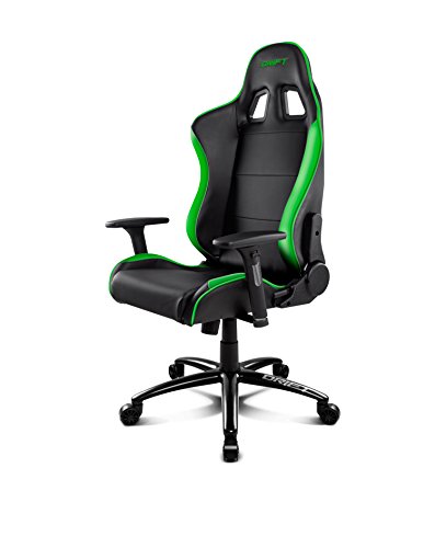 Drift DR200BG - Silla Gaming Profesional, (Polipiel Alta Calidad, Ergonómica), Color Negro/Verde