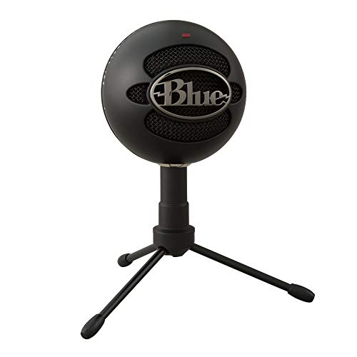 Blue Micrófono USB Snowball ICE Plug'n Play para grabación, podcasting, broadcasting, streaming de gaming en Twitch, locuciones, vídeos en YouTube en PC y Mac - Negro