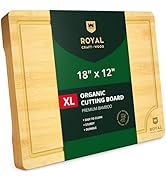 ROYAL CRAFT WOOD Extra Large Cutting Boards for Kitchen Meal Prep & Serving-Bamboo Wood Cutting B...
