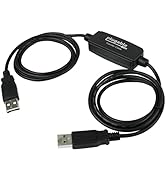 Plugable USB 2.0 Transfer Cable, Unlimited Use, Transfer Data Between 2 Windows PC's, Compatible ...