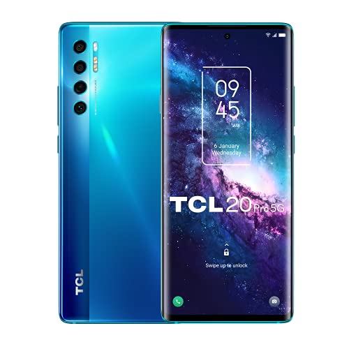 TCL 20 Pro 5G 256GB - Smartphone de 6.67" AMOLED FHD+ con NXTVISION (Snapdragon 750G 5G, 6GB/256GB Ampliable MicroSD, Dual SIM, Cámaras 48MP+16MP+5MP+2MP, Batería 4500mAh, Android 11) Azul