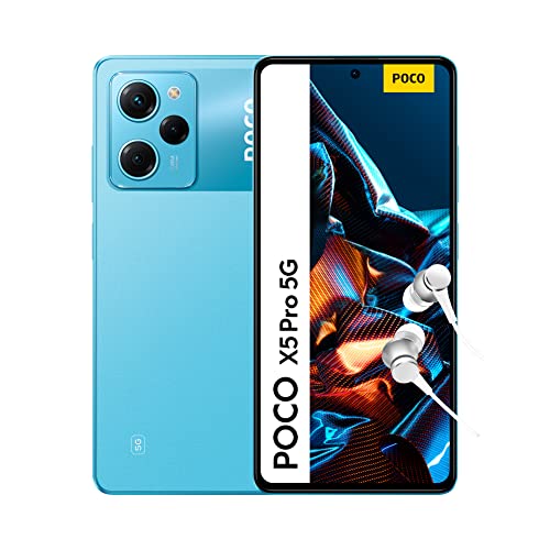 POCO X5 Pro 5G - Smartphone de 8+256GB, Pantalla de 6.67” 120Hz FHD+ POLED, Snapdragon 778G, Camara pro-grade 108MP, 5000mAh, NFC, Azul (Versión ES + 3 años de garantía)