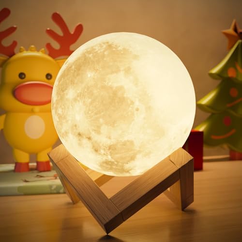 5.9 inch Moon Lamp 16 Colors LED 3D Night Light for Kids, Moon Light with Remote & Touch Control Timer Function Lava Lamp- Perfect Presents for Teen Girl, Boys, Kids, and Women on Birthday