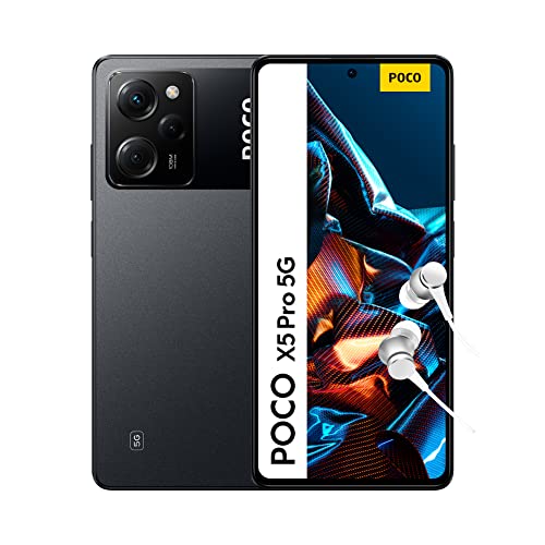 POCO X5 Pro 5G - Smartphone de 8+256GB, Pantalla de 6.67” 120Hz FHD+ POLED, Snapdragon 778G, Camara pro-grade 108MP, 5000mAh, NFC, Negro (Versión ES + 3 años de garantía)