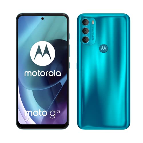 Moto g71 5G (Pantalla 6.4" MAX Vision OLED, Multi cámara 50 MP, Velocidad 5G, procesador Octa Core, batería 5000 mAH, Dual SIM, 6/128GB, Android 11), Verde [Versión ES/PT]