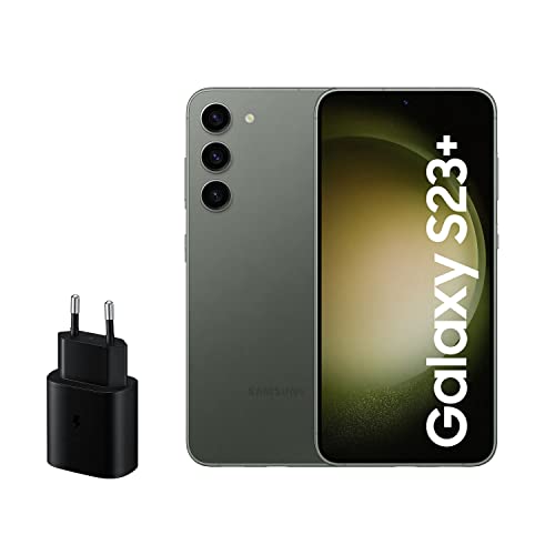 SAMSUNG Galaxy S23+, 512GB + Cargador de 45W - Smartphone Android, Batería de 4700 mAh, Smartphone Desbloqueado, Color Verde (Versión Española)