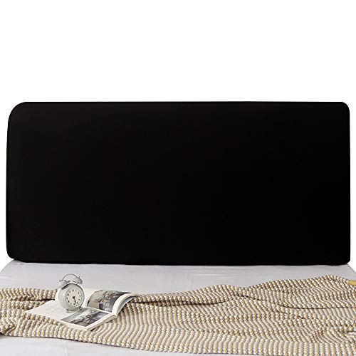 laamei Fundas Cabecero de Cama Cubierta De Cabecera De Cama Funda para Cabecero De Cama Funda Protectora de cabecera de Cama(Negro，150-170cm)