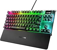 SteelSeries ゲーミングキーボード テンキーレス 有線 英語配列 OmniPointスイッチ 有機ELディスプレイ搭載 Apex Pro TKL US 64734 ブラック