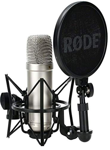 Rode NT1-A - Micrófono de Diafragma Grande para Estudios de Grabación, color Plateado