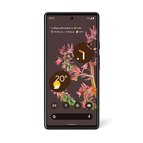 Google Pixel 6 - Smartphone Android 5G Desbloqueado con cámara de 50 megapíxeles y Lente Gran Angular - 128 GB - Negro tormentoso